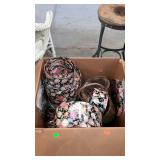 Box lot of home decor boxes floral design round