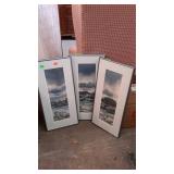 Three framed wall prints series framed type of