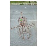 Snowman iron display figure, about 33" high