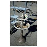 Bird bath fountain double bird bath trays has the