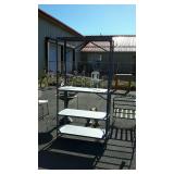 Metal shop storage shelf, 4 shelves 36w x 16d x