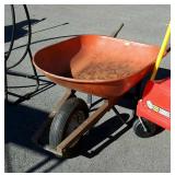 Wheel Barrow, metal tub barrow used but still
