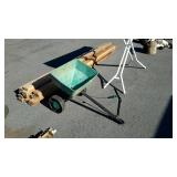 Garden plus broadcast spreader poly hopper pull