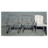 Set of 3 patio lawn chairs, two rocking and one