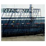 Set of 4 metal flower trellises block pattern