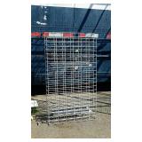 Two pieces of wire grid shelving or display