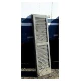 Pair of wooden louvered shudders, 15 x 63" show