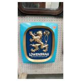 Lowenbrau beer advertisement sign - 16 x 19