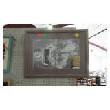 Print, "Open" serigraph in color on wove paper by