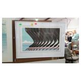 Print, abstract bird scene by Ikki Matsumoto,