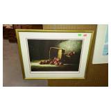 Print, fruit still life, pencil signed & numbered