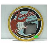 Advertising sign new tin ware for Fender Guitars