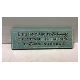 Wooden home decor sign, see photos, 16 x 5" high