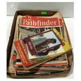 Box lot of magazines, papers, etc, Pathfinder
