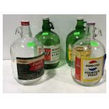 4 glass sofa syrup gallon jugs with lids and