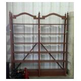 Wall unit storage shrlf, double wide style real