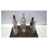 Tray of glass soda bottles