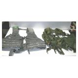 Two US army vests shows use wear