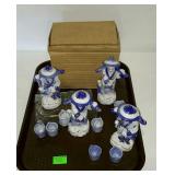 Tray of Asian theme figurines
