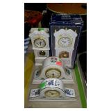 Three Ceramic clocks