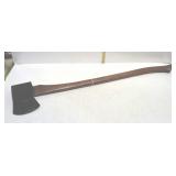 Railroad axe marked "B&O RR" with hickory handle