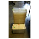 Stack of shoe boxes with lids