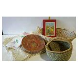 Misc - embroidered card table size tablecloth with