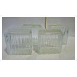 Four glass blocks - 8 x 8 x 4