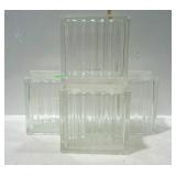 Four glass blocks - 8 x 8 x 4