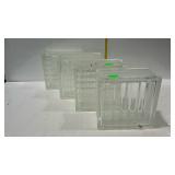 Four glass blocks - 8 x 8 x 4