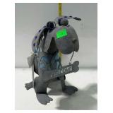 Solar power metal dog yard decor with welcome sign