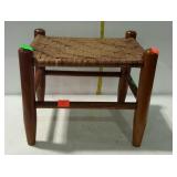 Rush bottom shaker style foot stool - 14 x 11 x 12