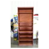 Open front book shelf unit /media cabinet with one