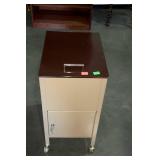 Single drawer filing cabniet, with lift up lid,