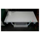 White painted coffee table, with carved legs