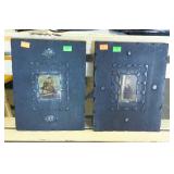 Two pictures on boards. Appear to be decoupage