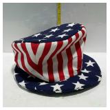 Patriotic hat. Cat in the Hat style with stars