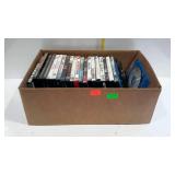 Box of DVDs. Well over 20.