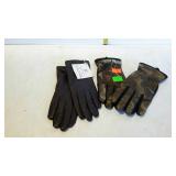 Two pair of ladies gloves. One camo shooting