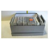 Box of music CDs. More than two dozen.