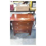 Three drawer night stand, made by basset