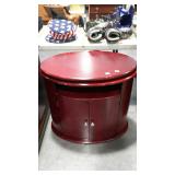 Cherry swivel stand with two single drawers on