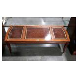 Wooden coffee table, measures 50 inches long, by