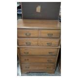 Five drawer wooden chest, that matches lots 1664,