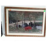 Framed print of a bridge, in home decor designer
