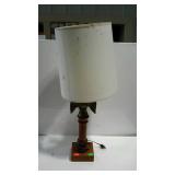 Home decor designer lamp, with shade and brass