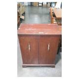 Record cabinet, measures 28 inches long, by 15