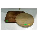 Pampered chef baking stones  13" round and 15 x