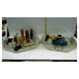 Avon bottles collection, two trays full