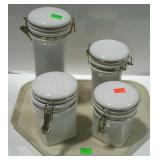 White canister set